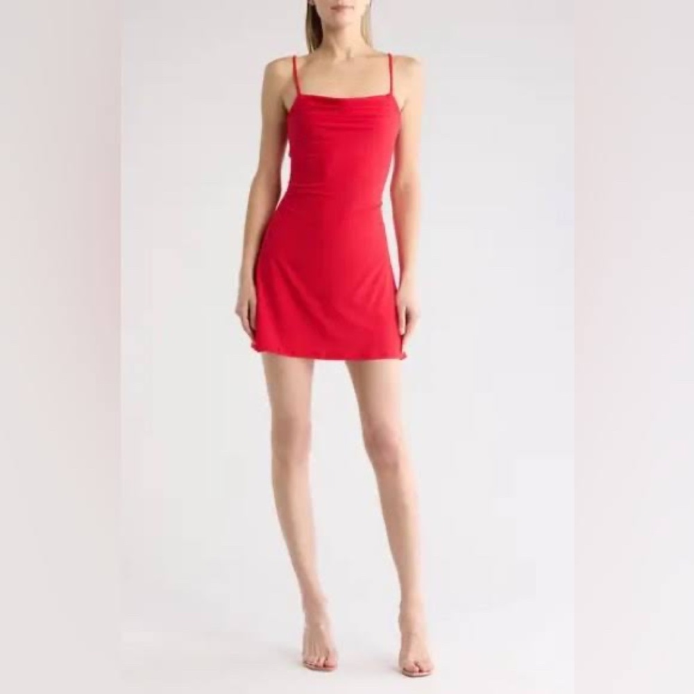Afrm Inez Cowl Neck Minidress - Size M
